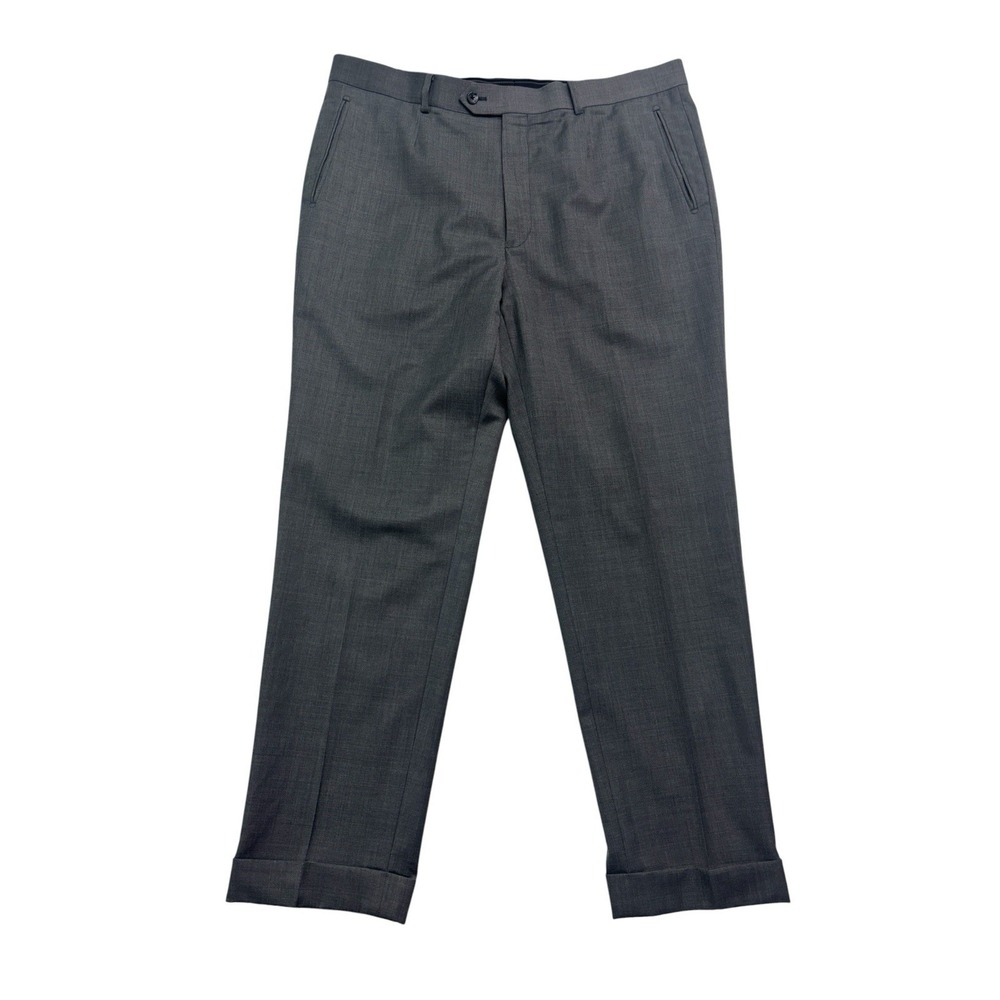 Bespoke Tailored Jacob Young 38x30 Dress Suit Pants Trousers Wool Pleated Cuffed